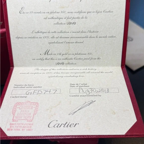 Cartier Silver Ring with diamond - Picture 5 of 6